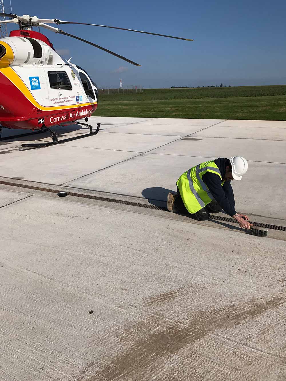 air ambulance work helicopter a&a ashton cornwall expansion joints